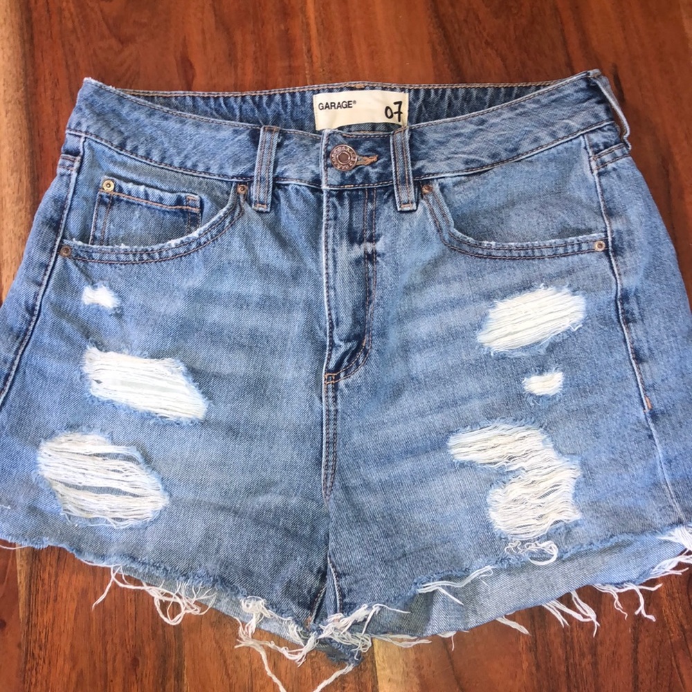 Garage denim mom shorts